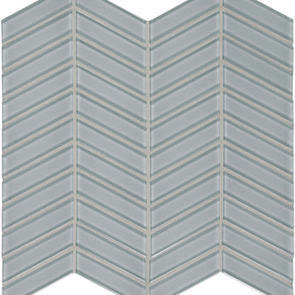 Debut in Cliff Chevron Glass Tile