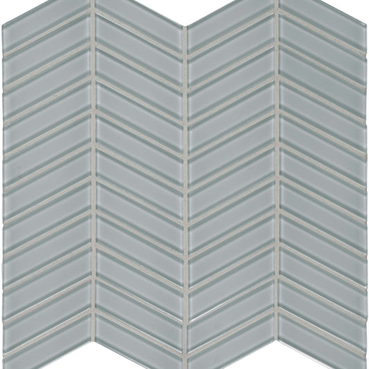 Debut in Cliff Chevron Glass Tile