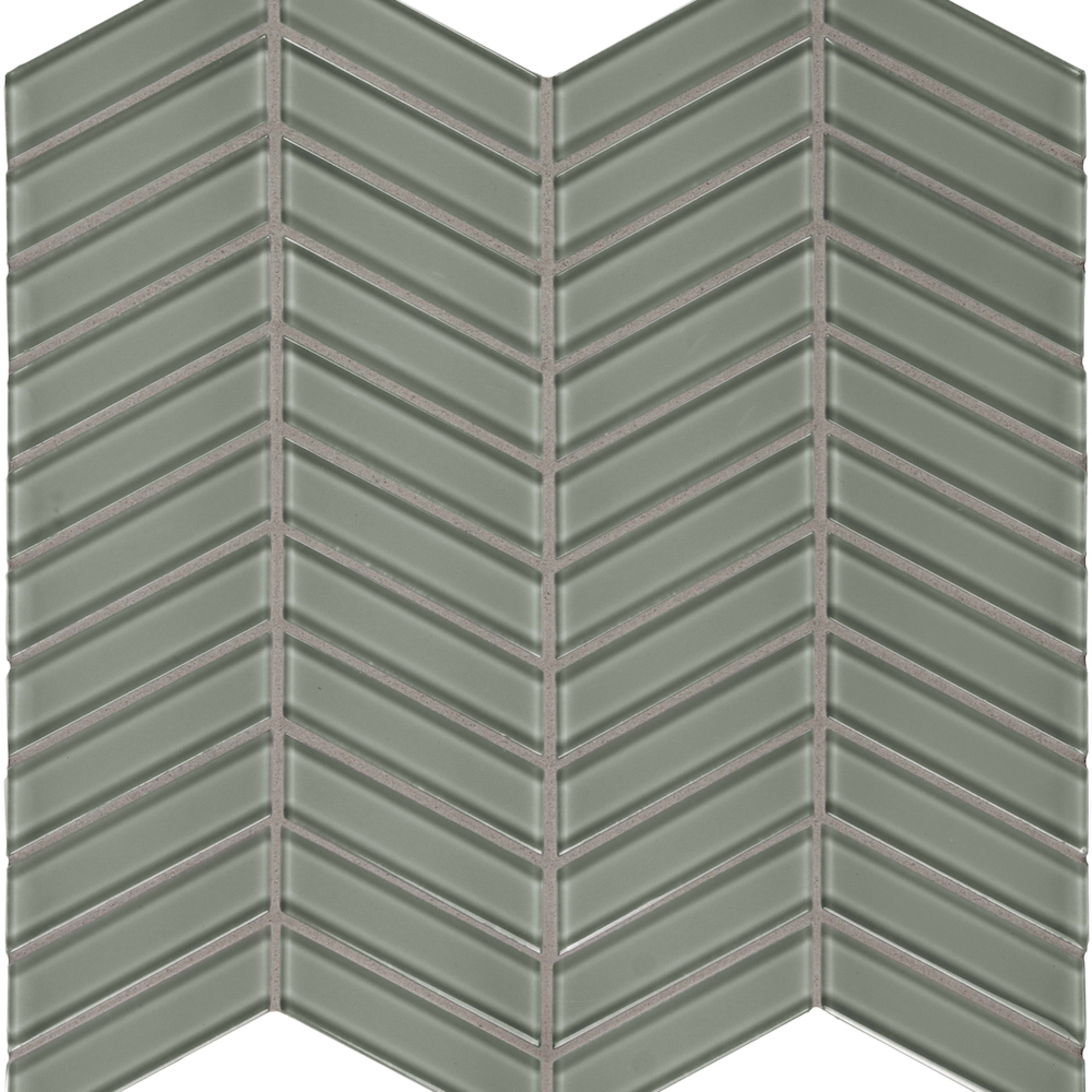 Debut in Clay Chevron Glass Tile