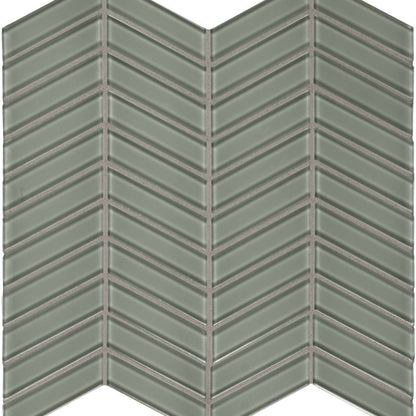 Debut in Clay Chevron Glass Tile