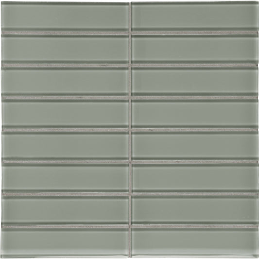 Debut in Clay Stacked Mosaic Glass Tile