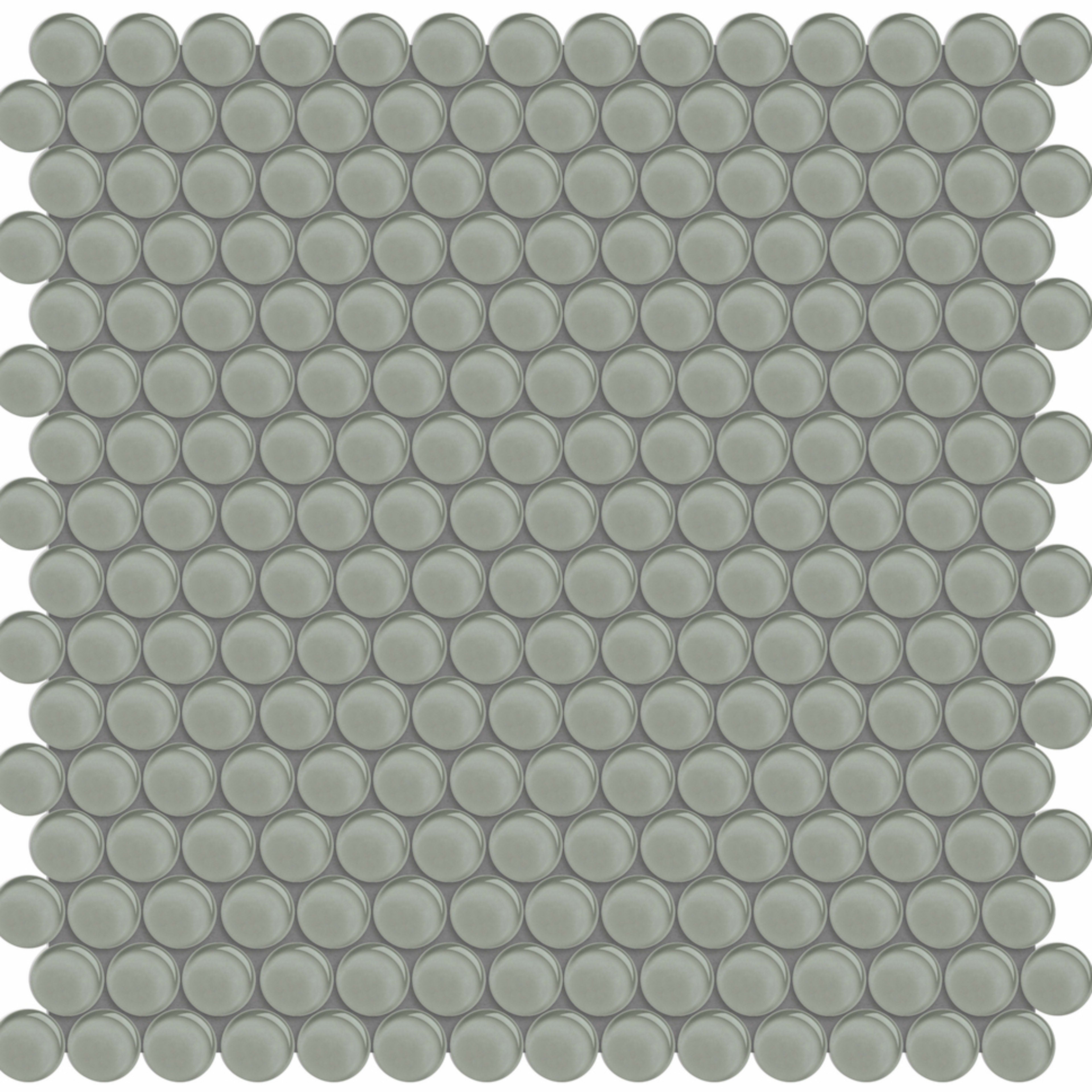 Debut in Clay Penny Round Glass Tile