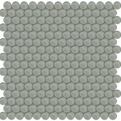 Debut in Clay Penny Round Glass Tile