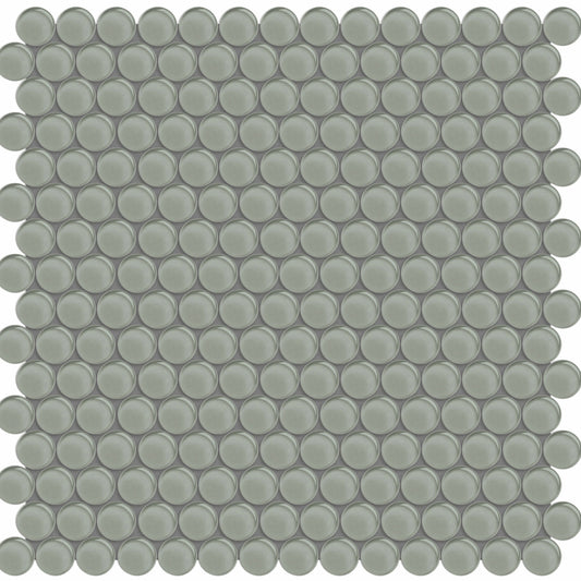 Debut in Clay Penny Round Glass Tile