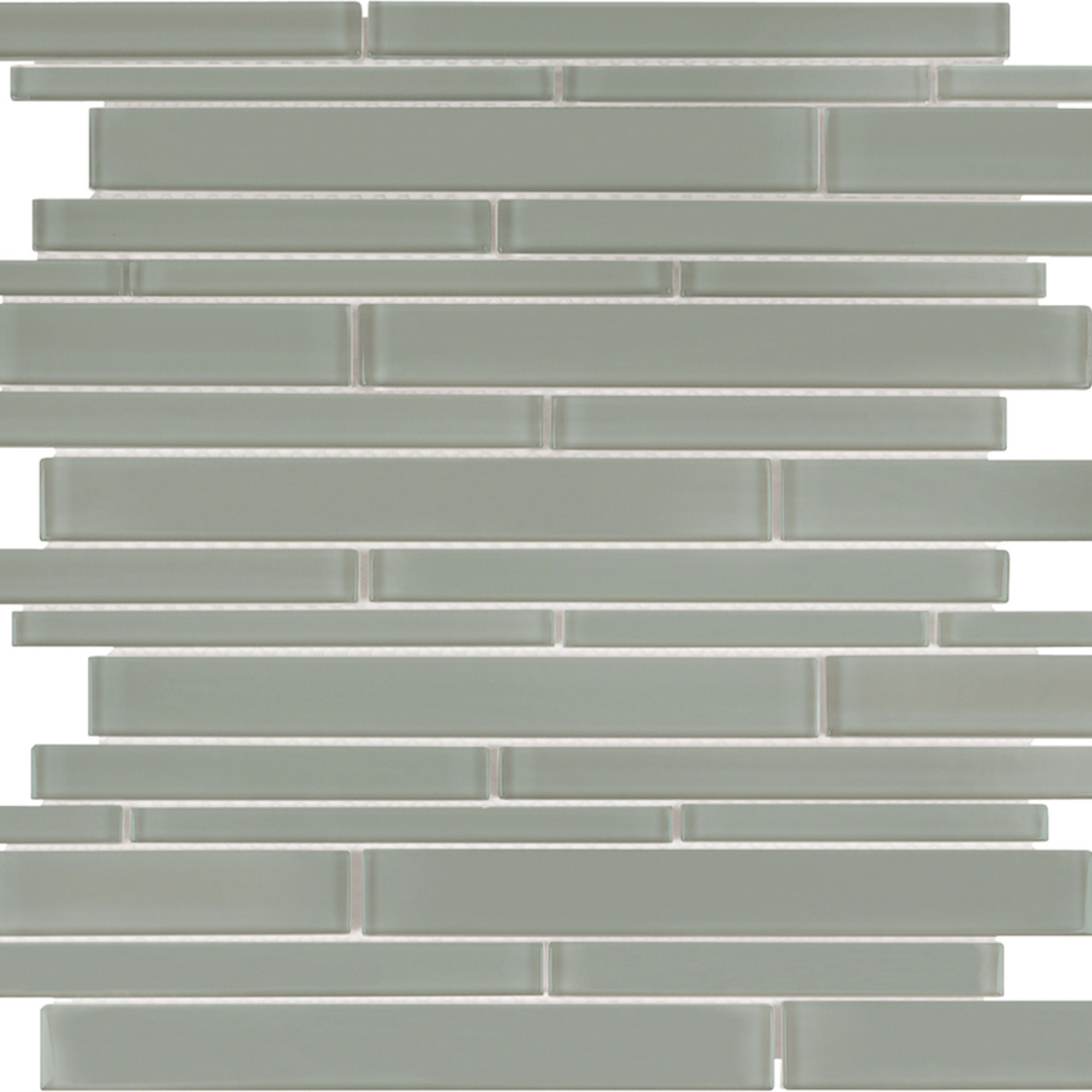Debut in Clay Random Strip Glass Tile