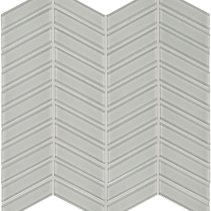 Debut in Dew Chevron Glass Tile