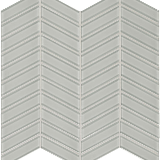 Debut in Dew Chevron Glass Tile