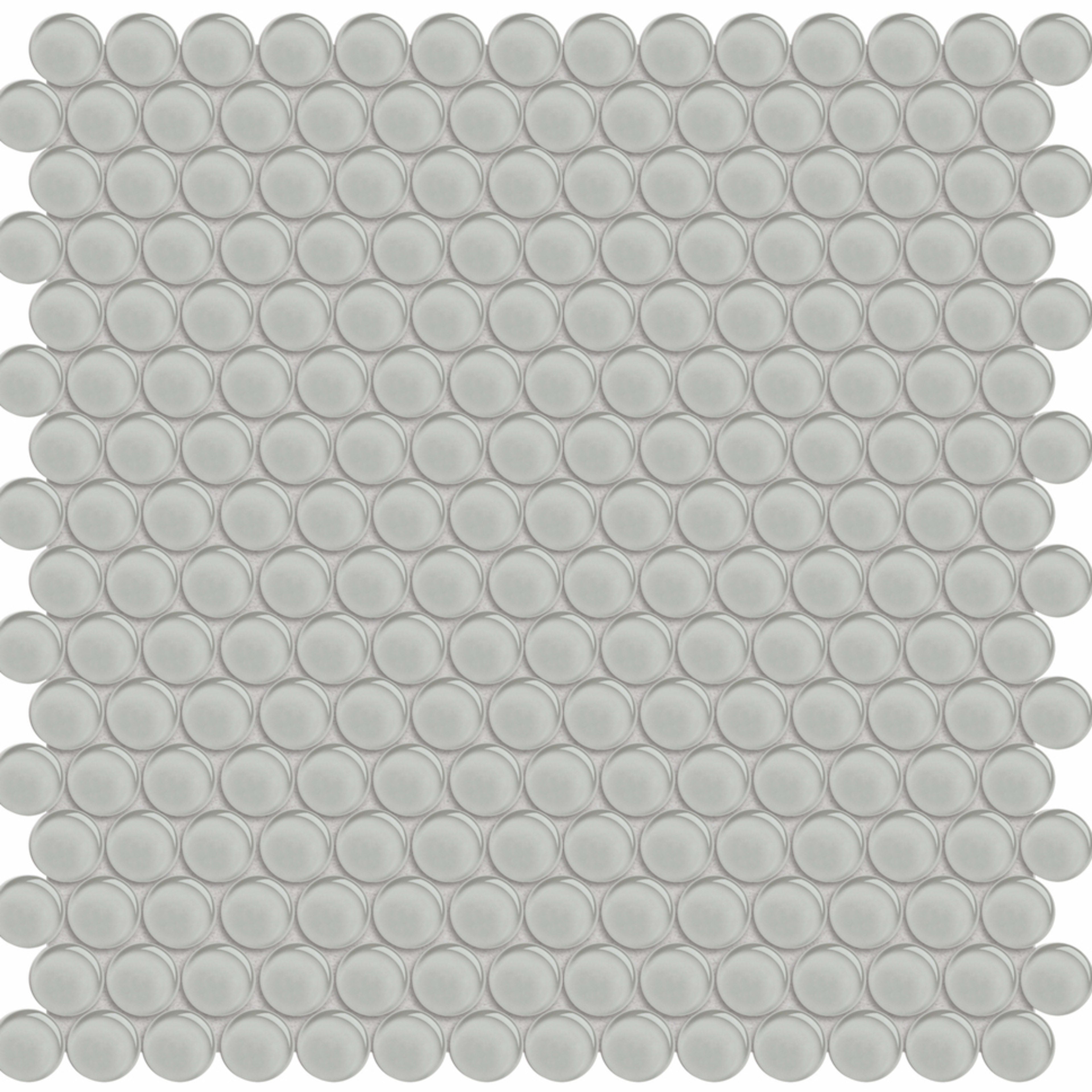 Debut in Dew Penny Round Glass Tile