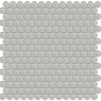 Debut in Dew Penny Round Glass Tile