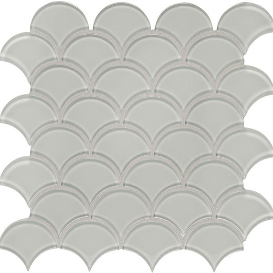 Debut in Dew Scallop Glass Tile