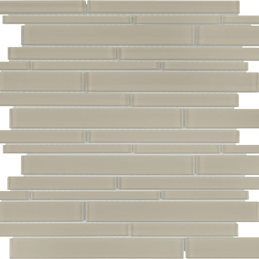 Debut in Foundation Random Strip Glass Tile