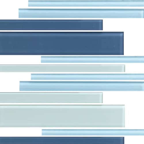Color Wave - Random Interlocking in Winter Blues