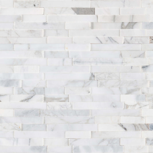 Calacatta Cressa in Calacatta Cressa Interlocking 3d Peel And Stick Natural Stone
