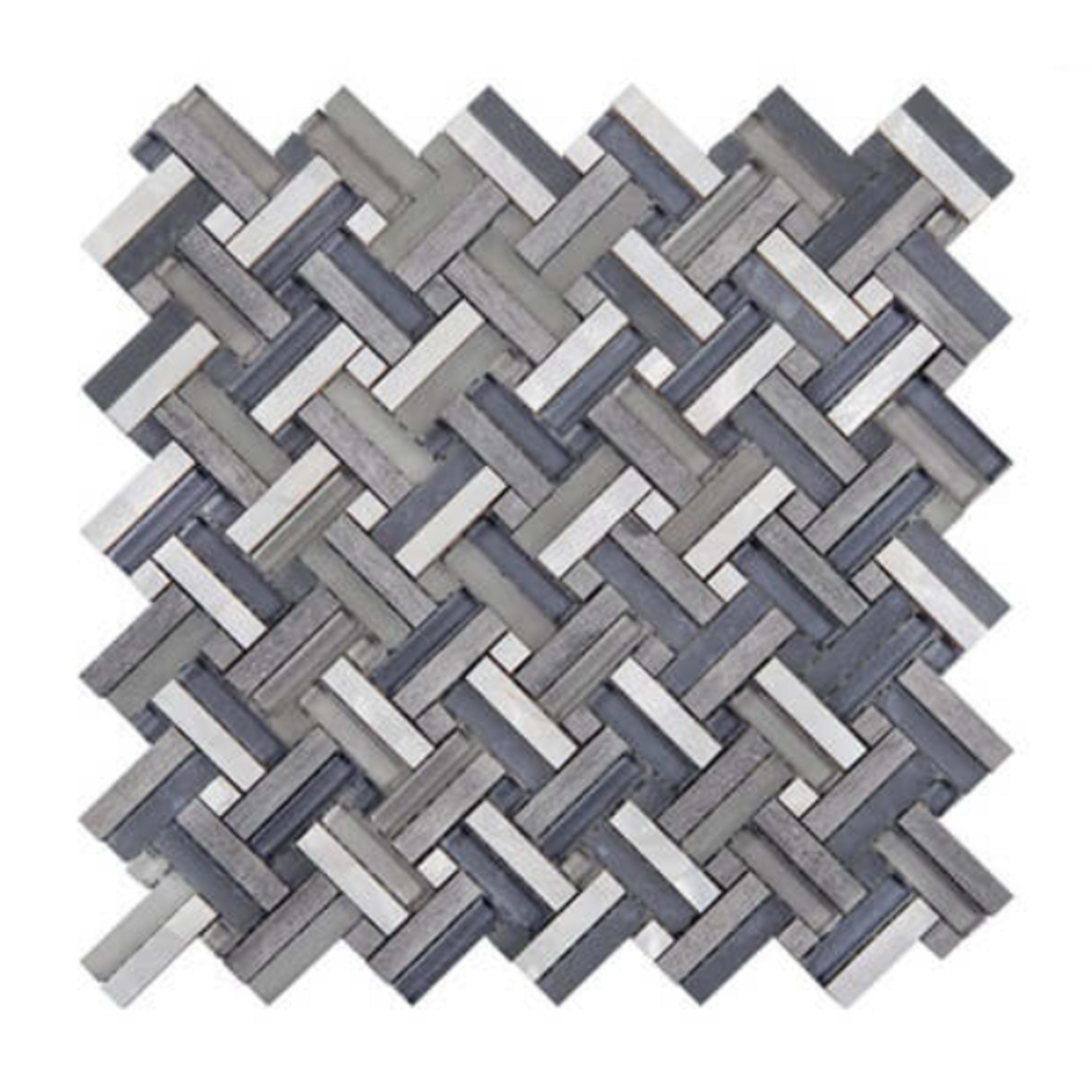 Captiva in Dusk/Natural _ Basketweave Tile