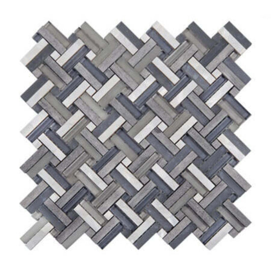 Captiva in Dusk/Natural _ Basketweave Tile