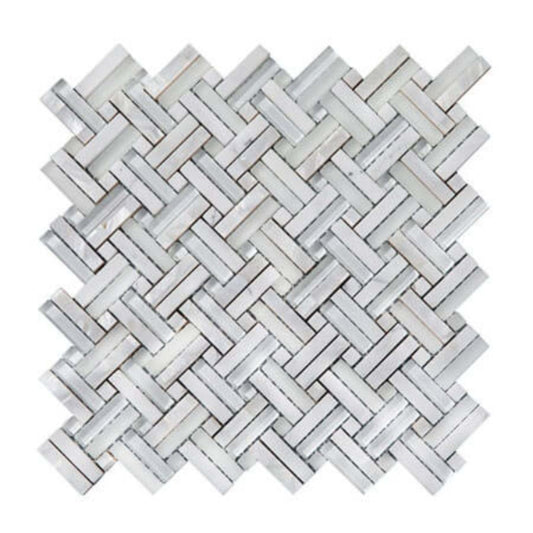 Captiva in Ice/Natural _ Basketweave Tile