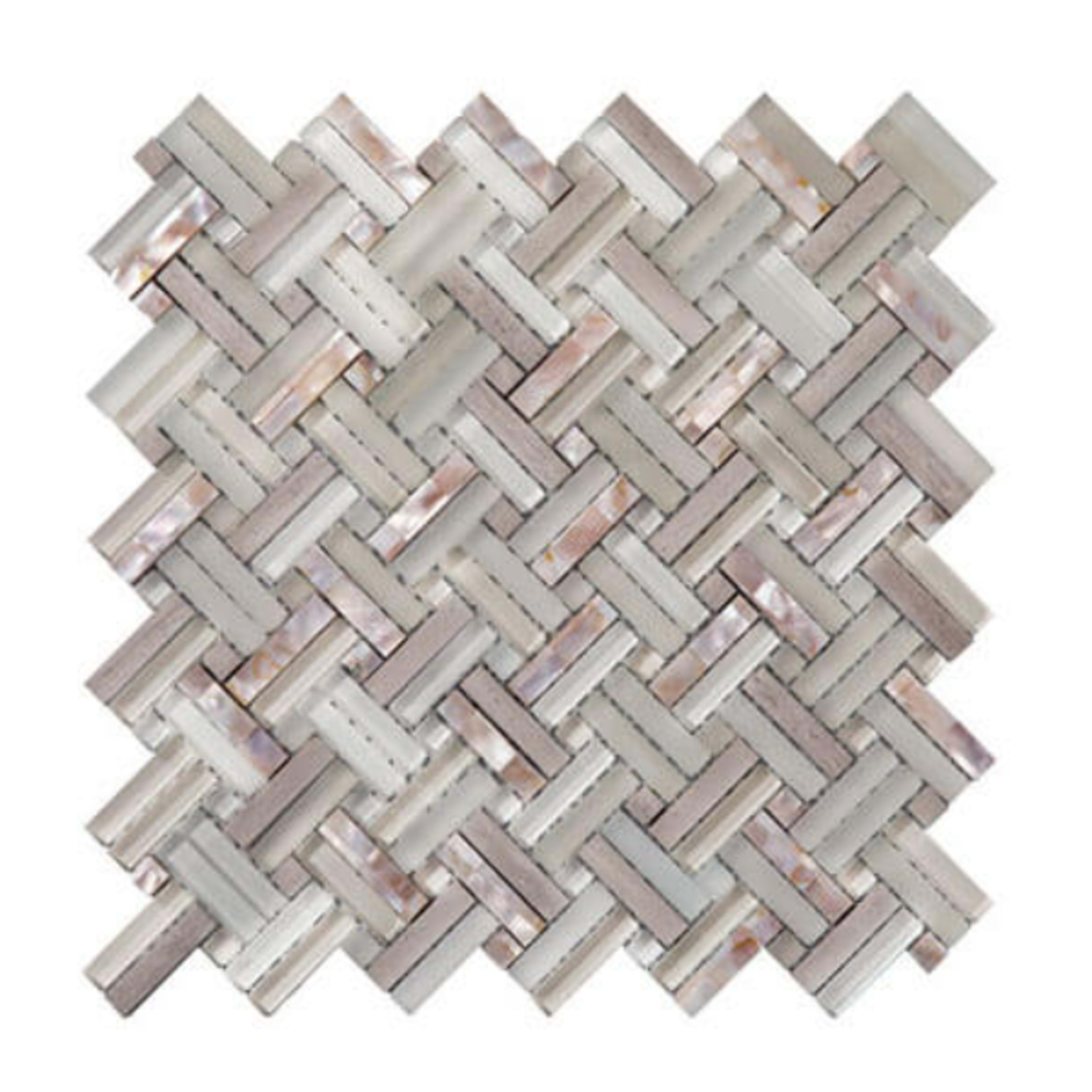 Captiva in Sand/Natural _ Basketweave Tile