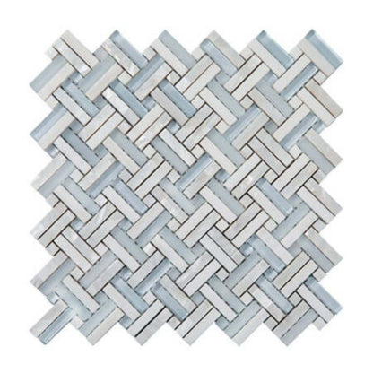 Captiva in Sky/Natural _ Basketweave Tile