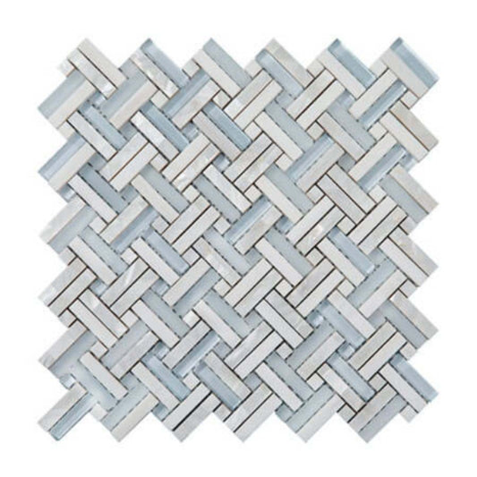 Captiva in Sky/Natural _ Basketweave Tile