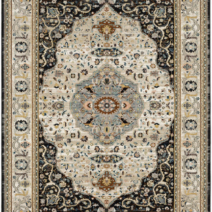 Chronos Black in Black Area Rugs