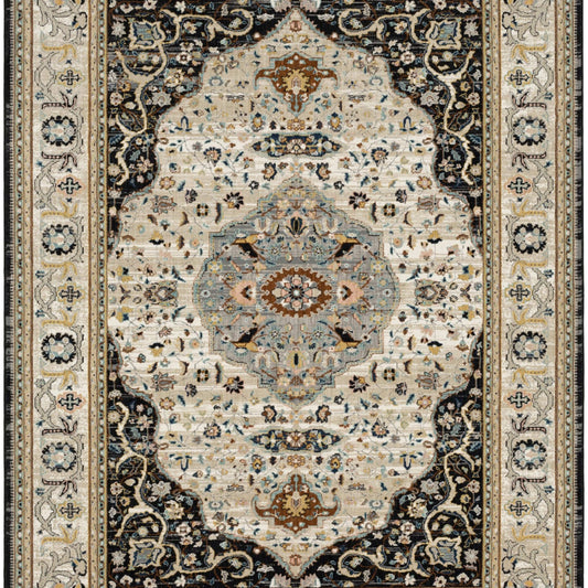 Chronos Black in Black Area Rugs