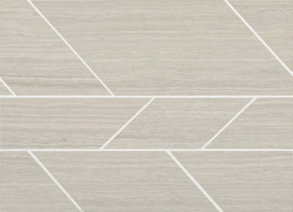 Limestone Collection in Chenille White  Modern Linear Honed