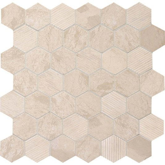 Limestone Collection in Adour Creme 12x24 Hexagon Natural Stone