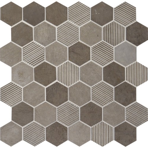 Limestone Collection in Moselle Gris Hexagon