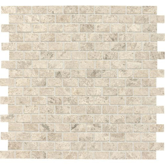 Limestone Collection in Arctic Gray .5x1 Brick Joint Honed Natural Stone