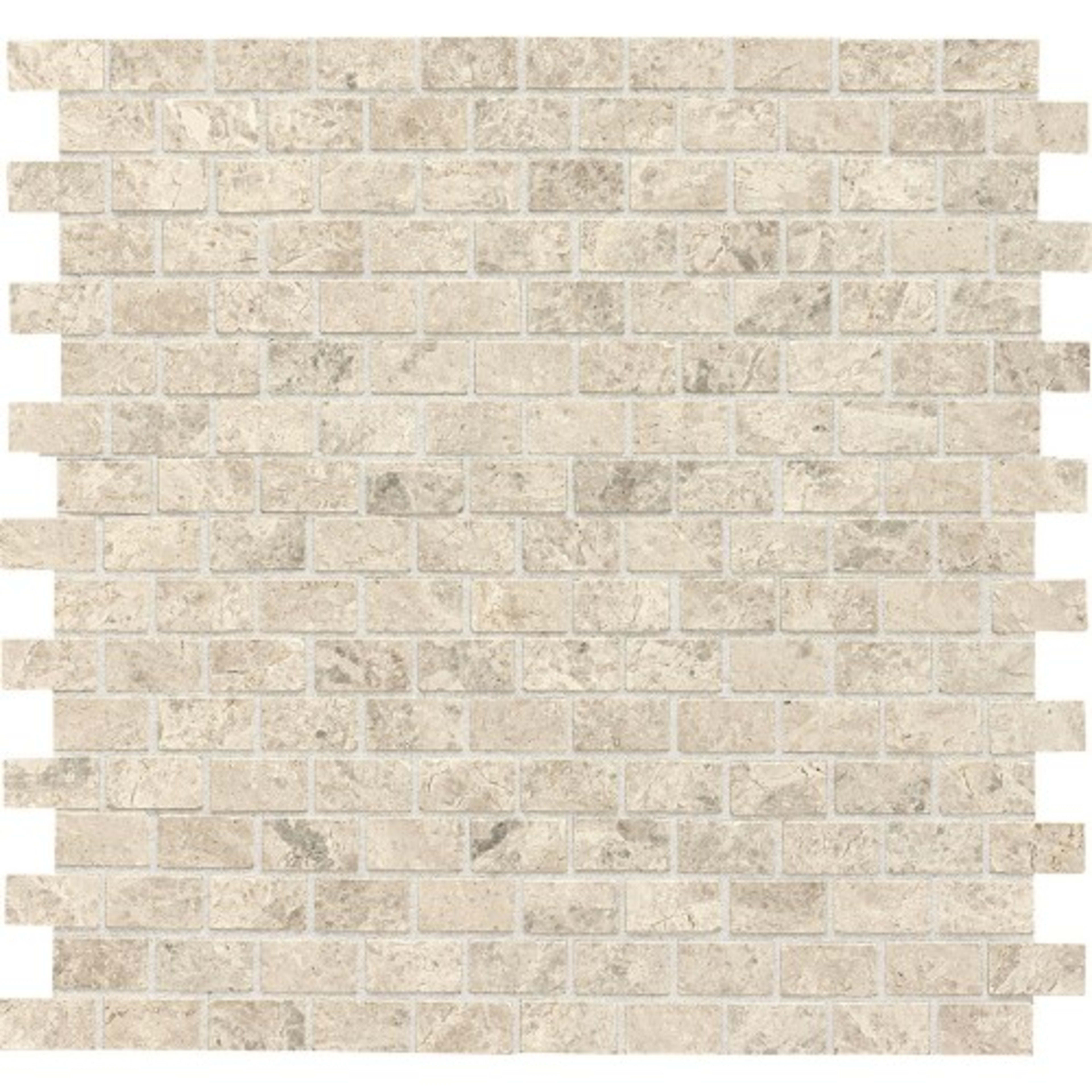 Limestone Collection in Arctic Gray .5x1 Brick Joint Polished Natural Stone