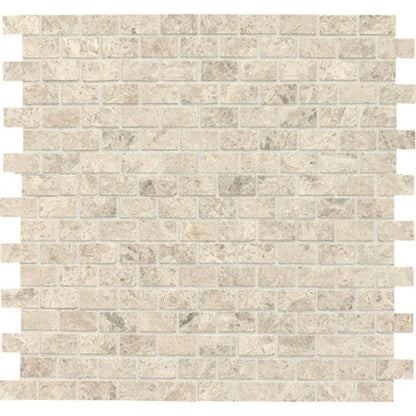 Limestone Collection in Arctic Gray .5x1 Brick Joint Polished Natural Stone