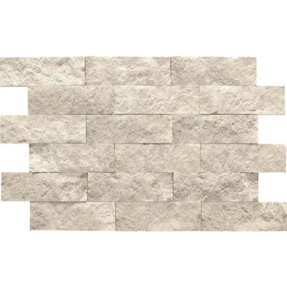 Limestone Collection in Arctic Gray 2x6 Brick Joint Polished Natural Stone