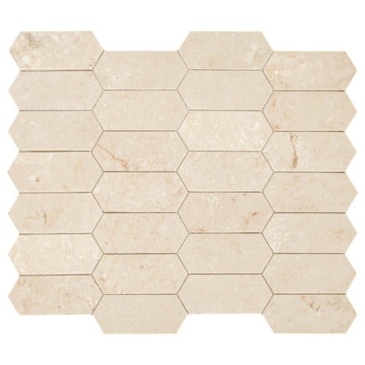 Marble Collection in Latte Elongated Hex Natural Stone
