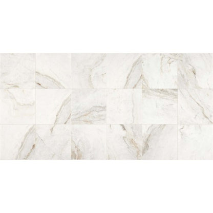 Marble Collection in Daphne White 18x18 Honed Natural Stone