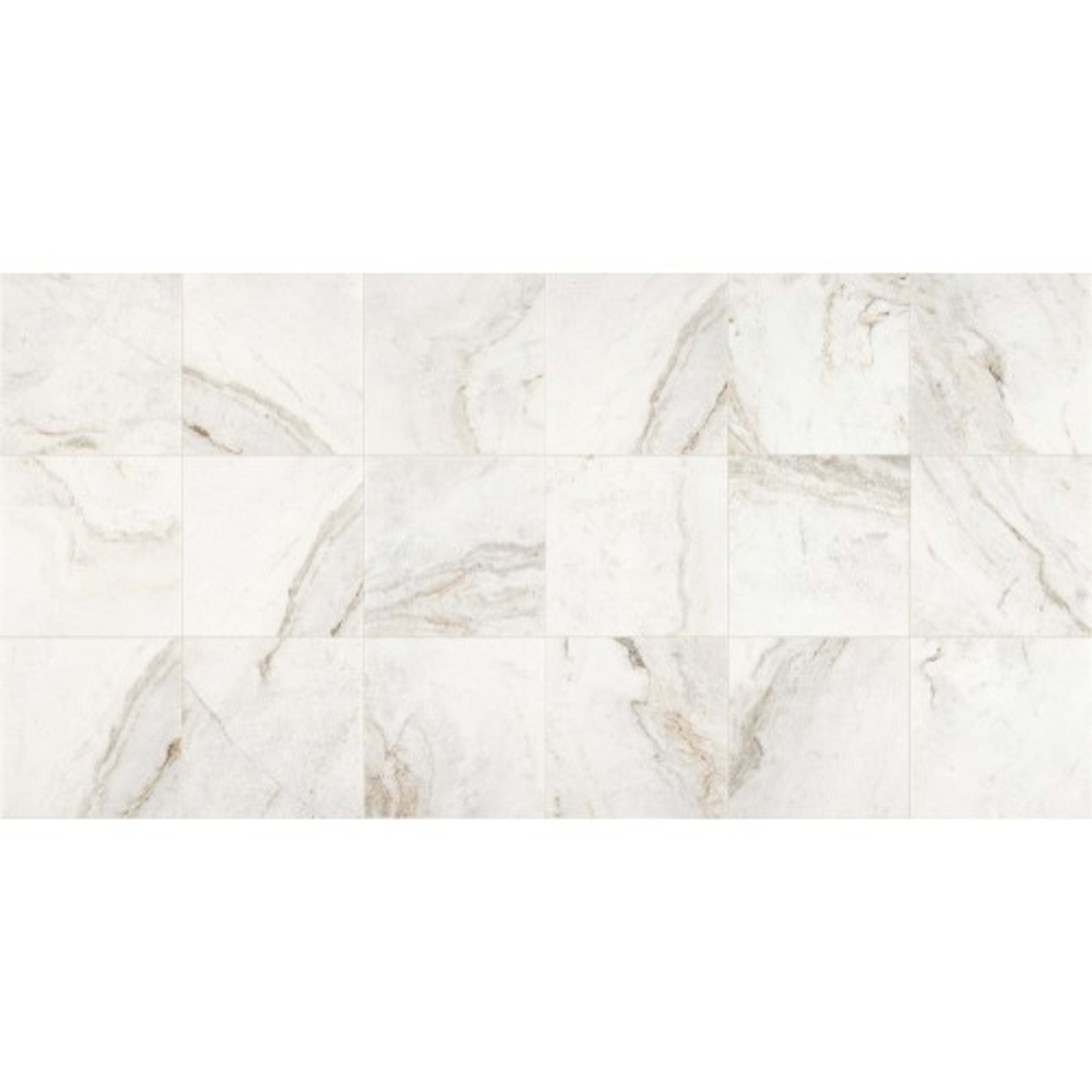 Marble Collection in Daphne White 12x12 Polished Natural Stone