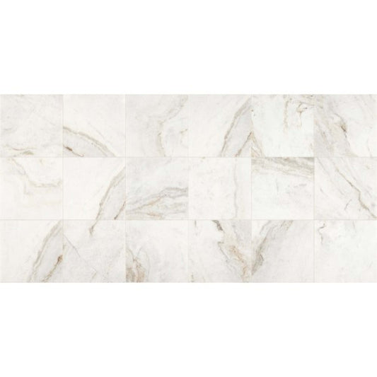 Marble Collection in Daphne White 12x12 Polished Natural Stone