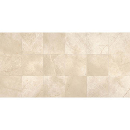 Marble Collection in Phaedra Cream 18x18 Honed Natural Stone