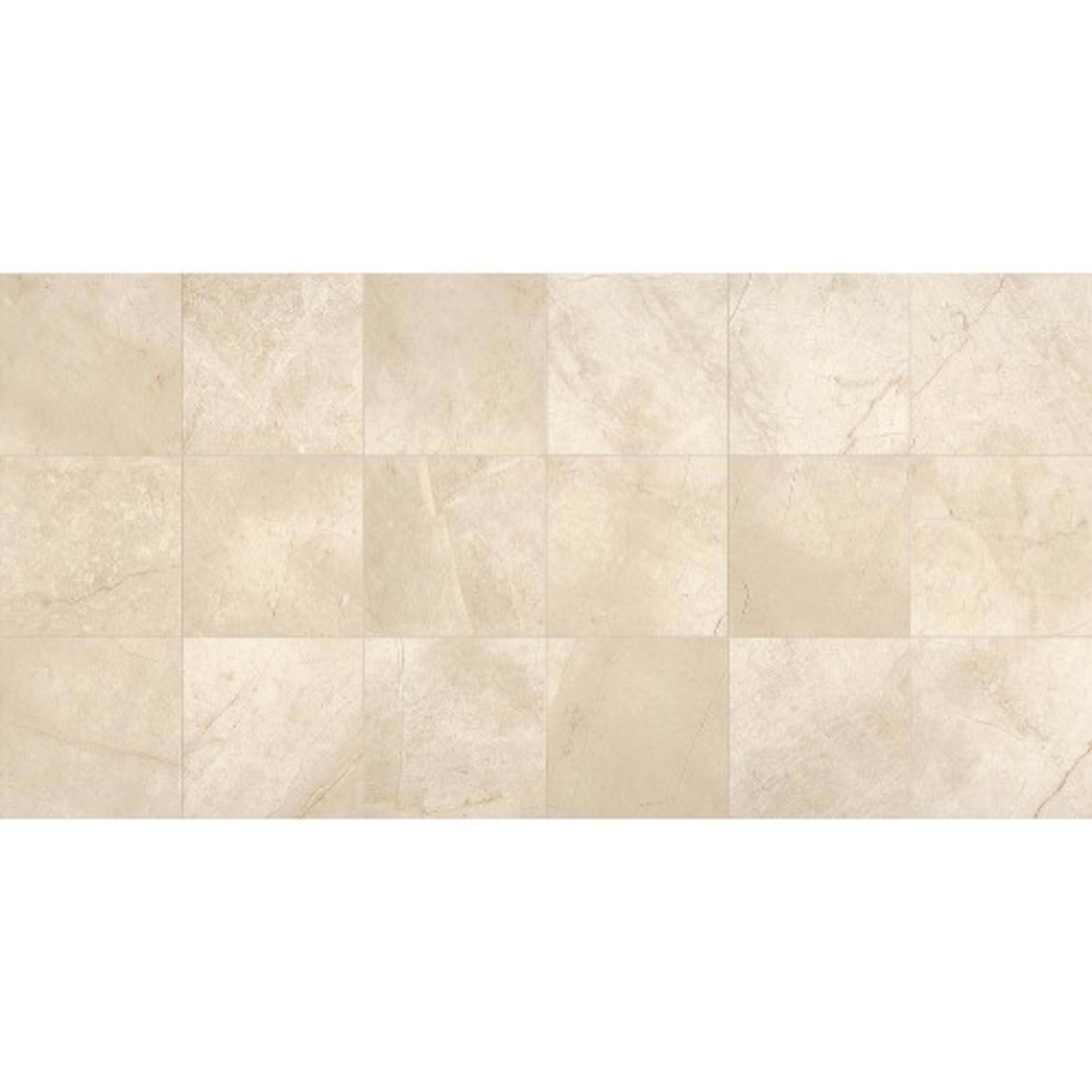 Marble Collection in Phaedra Cream 12x12 Polished Natural Stone