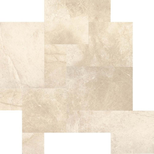 Marble Collection in Phaedra Cream Versailles Pattern 16x24 Natural Stone
