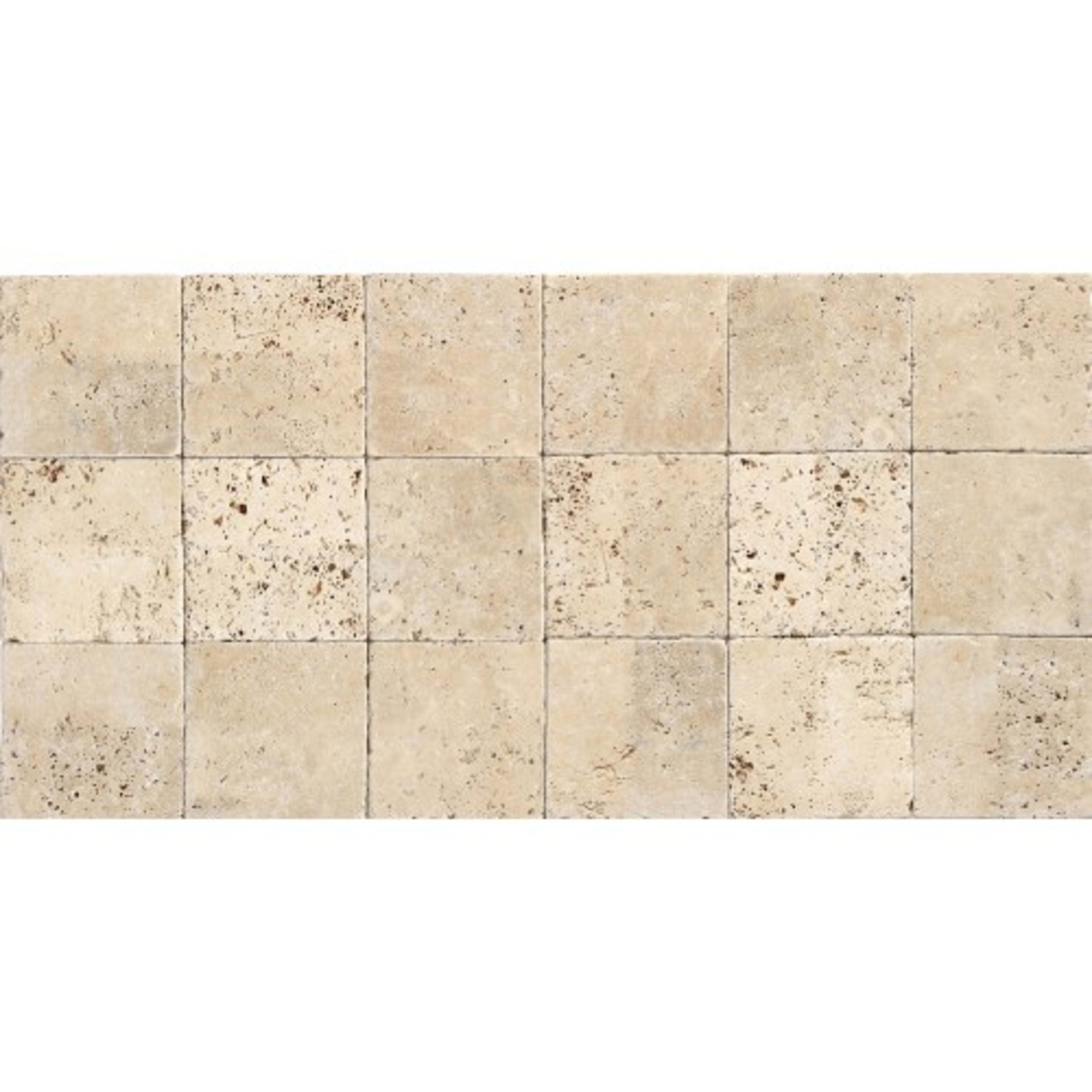 Travertine Collection in Ivory Classico 6x6 Natural Stone