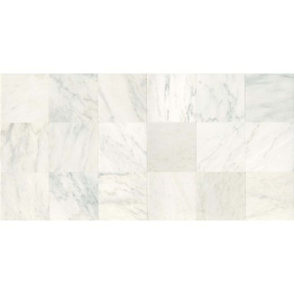 Marble Collection in First Snow Elegance 18x18 Polished Natural Stone