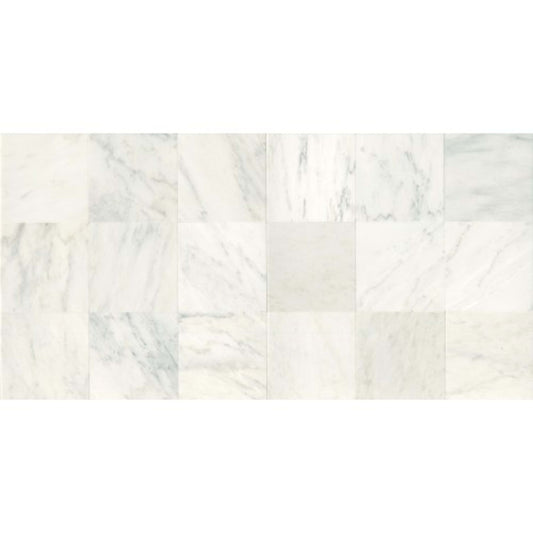 Marble Collection in First Snow Elegance 18x18 Polished Natural Stone
