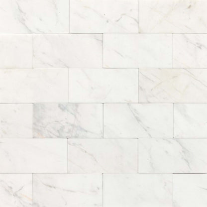 Marble Collection in Contempo White 3x6 Honed Natural Stone