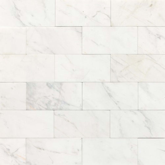 Marble Collection in Contempo White 3x6 Polished Natural Stone