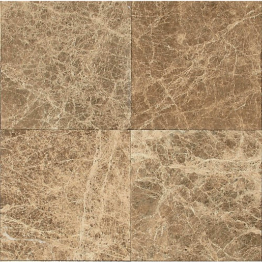 Marble Collection in Emperador Light Classico 18x18 Polished Natural Stone