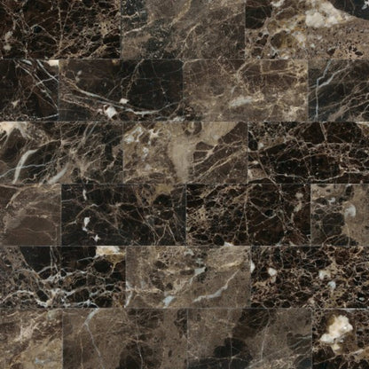 Marble Collection in Emperador Dark 3x6 Polished Natural Stone