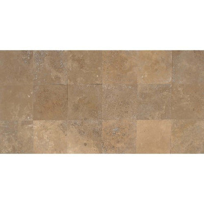 Travertine Collection in Noce 18x18 Honed Natural Stone