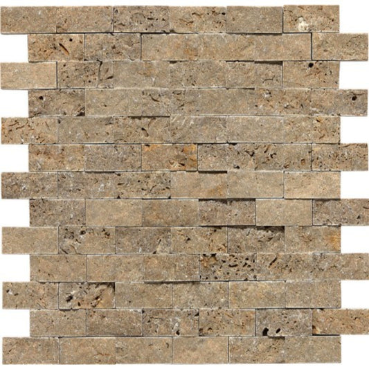 Travertine Collection in Noce Brick Joint Natural Stone