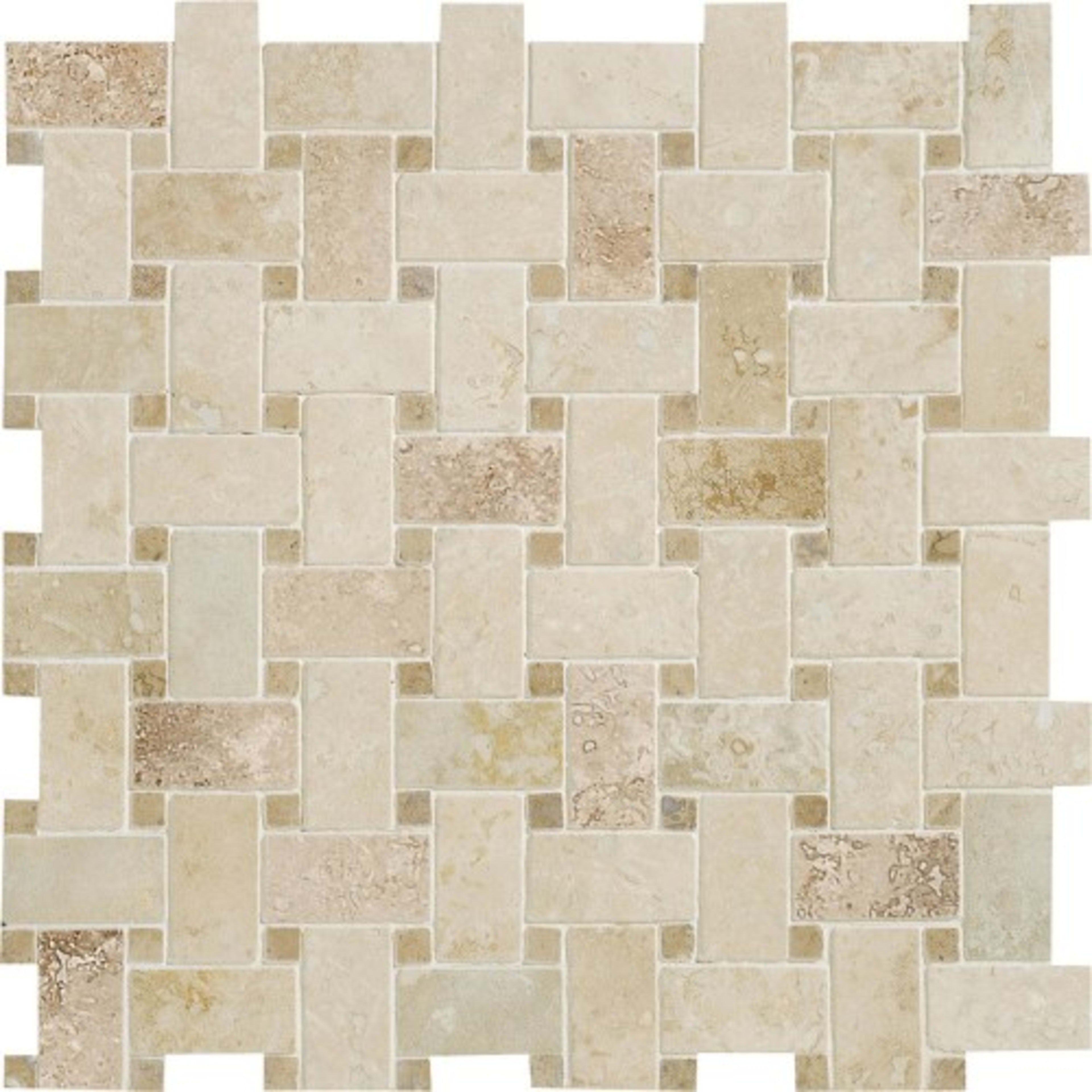 Travertine Collection in Turco Classico Basketweave Natural Stone