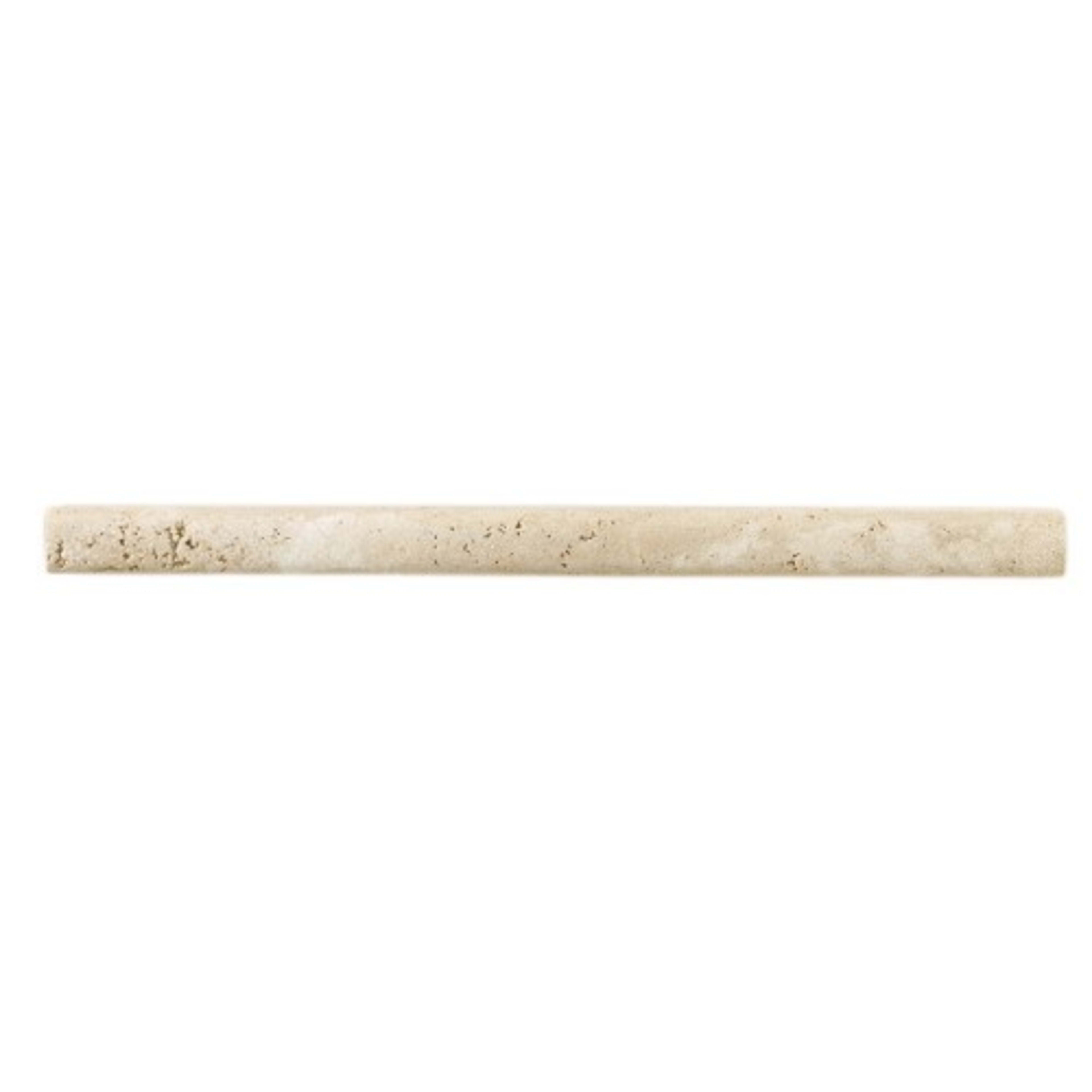 Travertine Collection in Mediterranean Ivory Decorative .75x12 Natural Stone